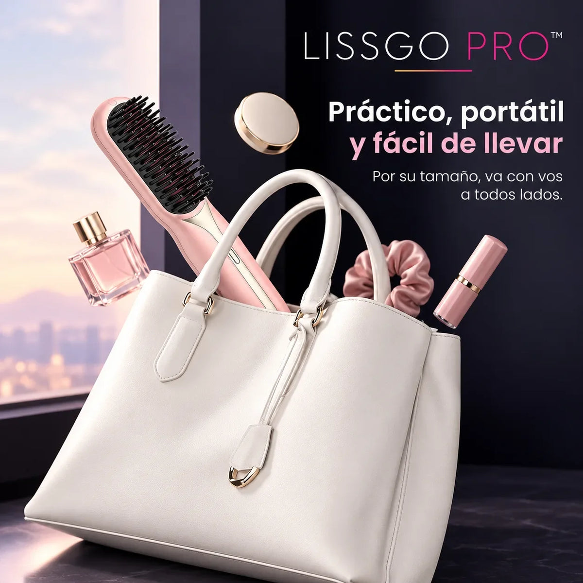 Cepillo alisador LissGo Pro práctico y portátil