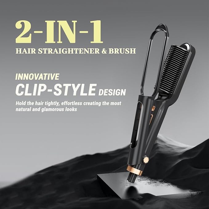 Glissara™ Clip Style | Cepillo Alisador con Sujeción