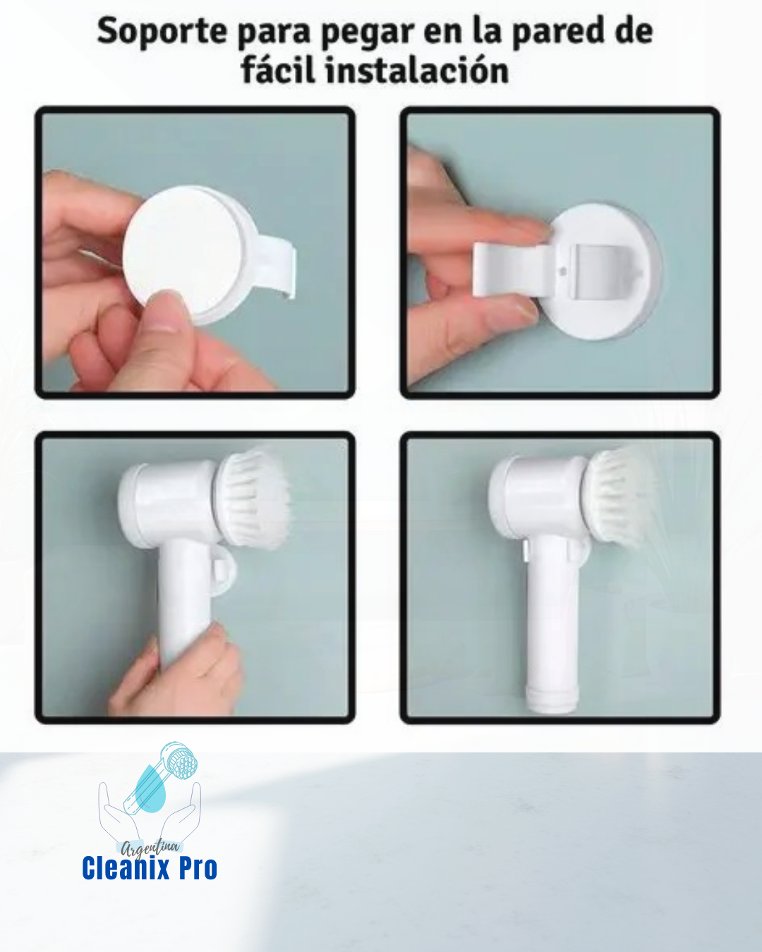 Cepillo Eléctrico Inalámbrico Cleanix Pro™ ⚡-  3 en 1