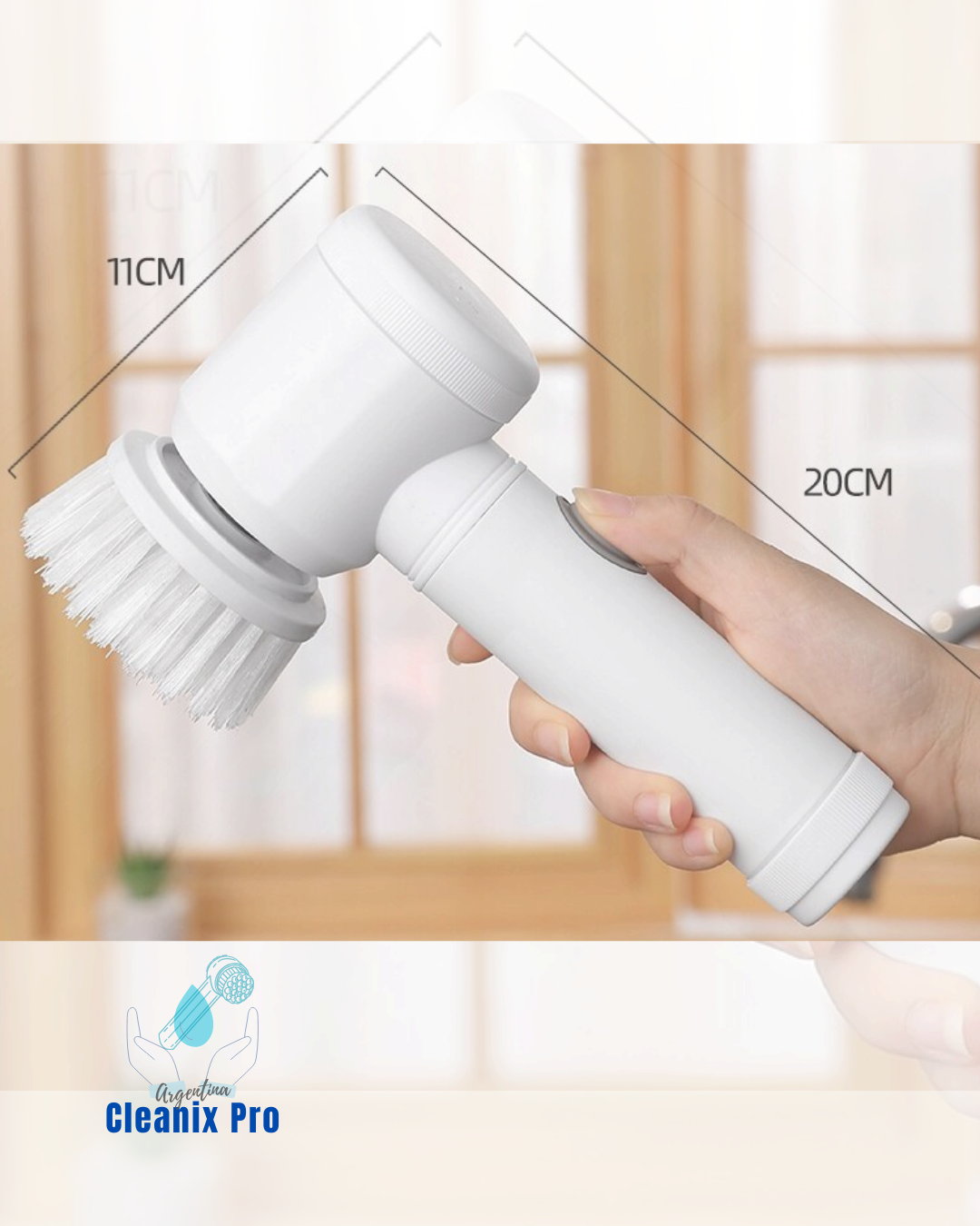 Cepillo Eléctrico Inalámbrico Cleanix Pro™ ⚡-  3 en 1