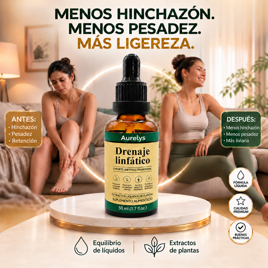 Aurelys Drenaje Linfático | 4 plantas en gotas