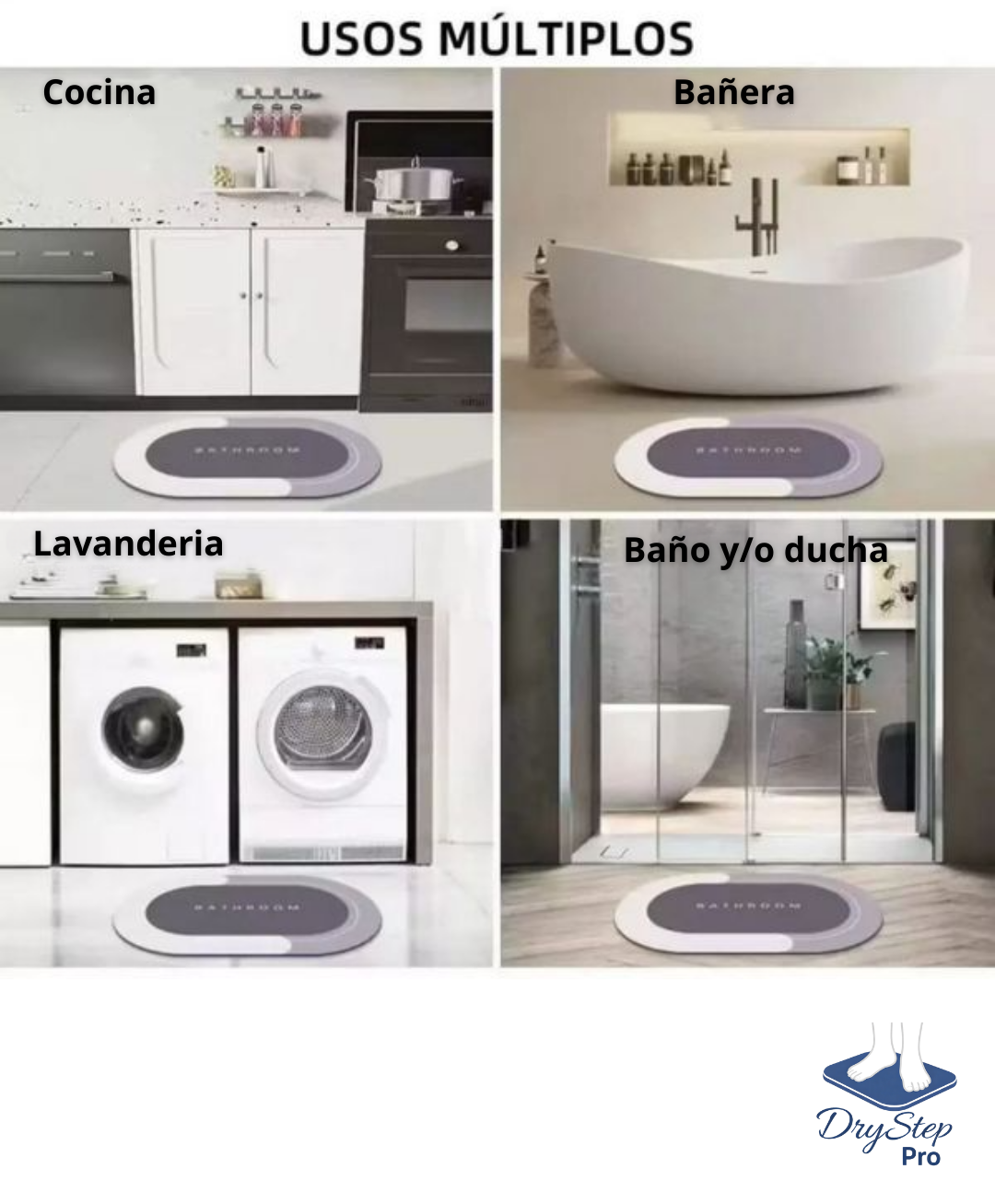 Alfombra Absorbente Antideslizante Baño