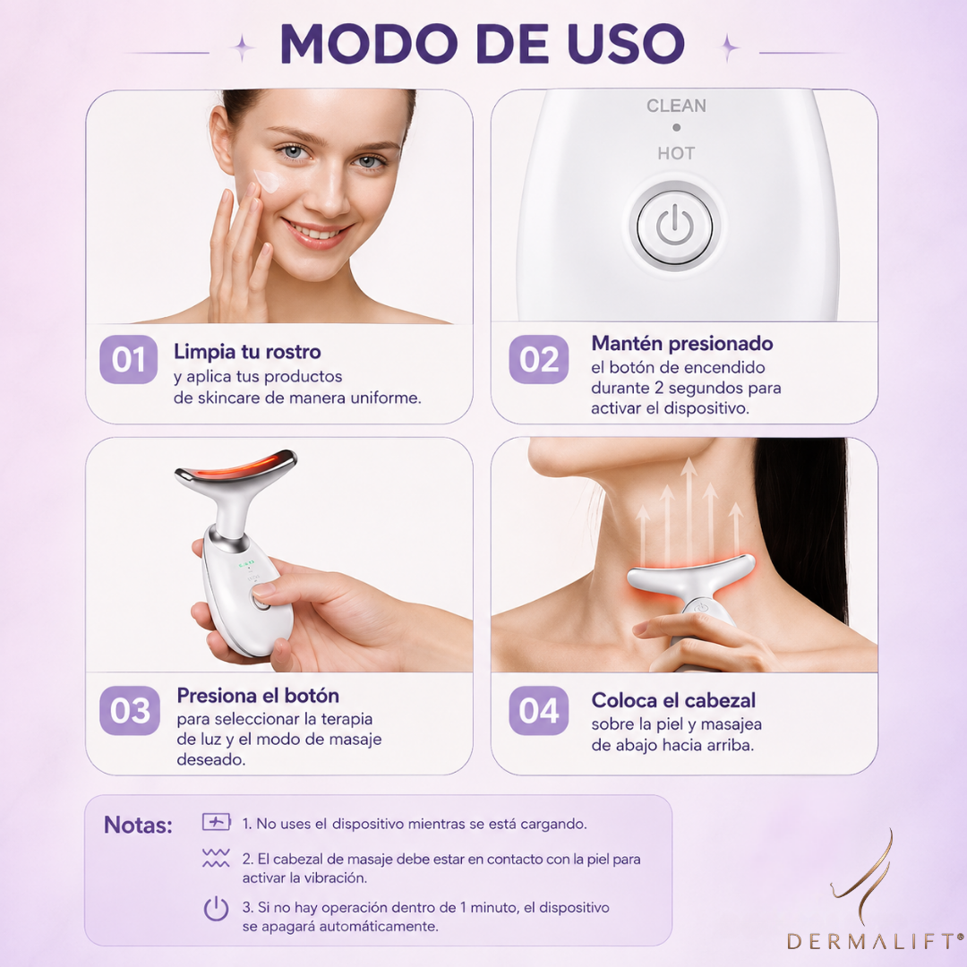 Dermalift®- Masajeador Facial 3 LED